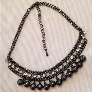 Black rhinestone necklace
